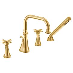 MOEN TS44506BG Colinet Two-Handle Roman Tub Faucet - Brushed Gold