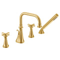 MOEN TS44506BG Colinet Two-Handle High Arc Roman Tub Faucet - Brushed Gold