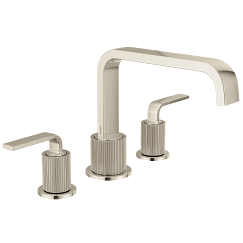 MOEN TS578NLBN Cambium Brushed Nickel/Polished Nicke Two-Handle Roman Tub Faucet - Brushed Nickel/Polished Nickel