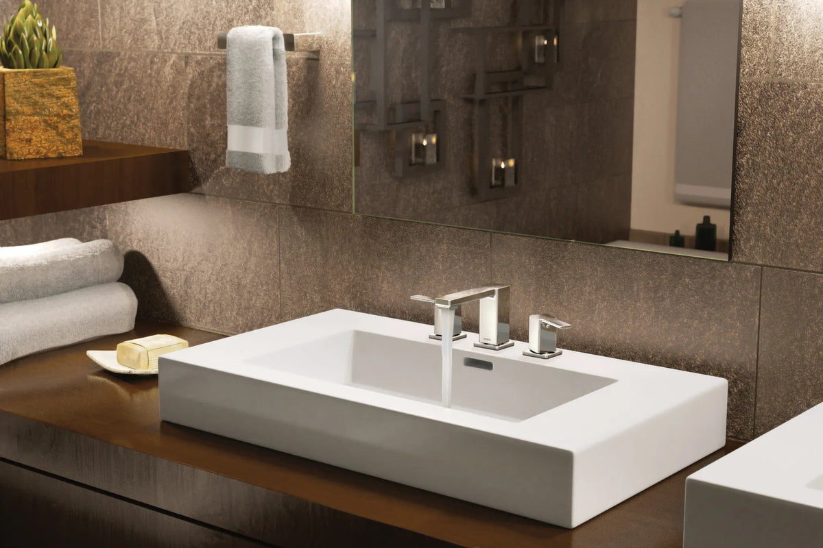 MOEN TVS6721 90 Degree Two-Handle High Arc Bathroom Faucet - Chrome