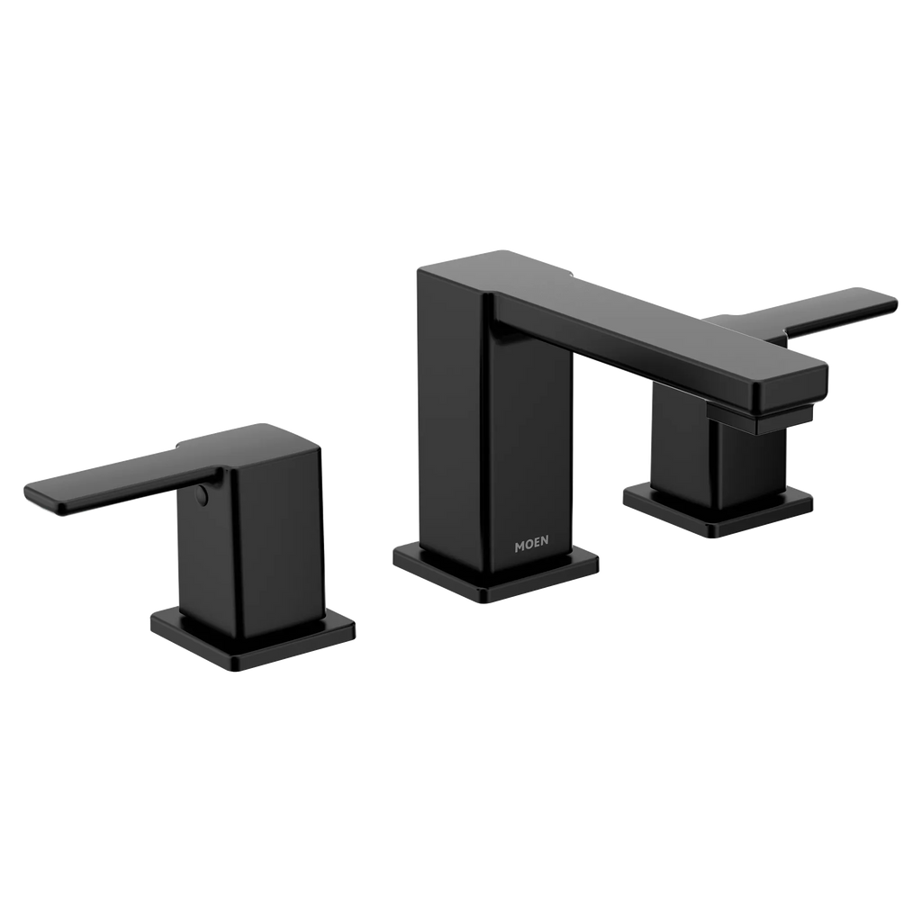 MOEN TS6721BL 90 Degree Two-Handle Low Arc Bathroom Faucet - Matte Black