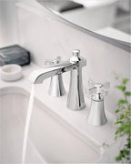 MOEN TS6985 Flara Two-Handle High Arc Bathroom Faucet - Chrome
