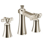 MOEN TS6985NL Flara Two-Handle High Arc Bathroom Faucet - Polished Nickel