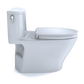 TOTO MS642124CEFG#01 Nexus One-Piece Elongated 1.28 GPF Universal Height Toilet with CEFIONTECT and SS124 SoftClose Seat , Cotton White