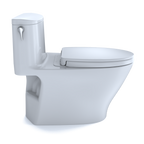 TOTO MS642124CEFG#01 Nexus One-Piece Elongated 1.28 Gpf Universal Height Toilet With Cefiontect And Ss124 Softclose Seat - Cotton White