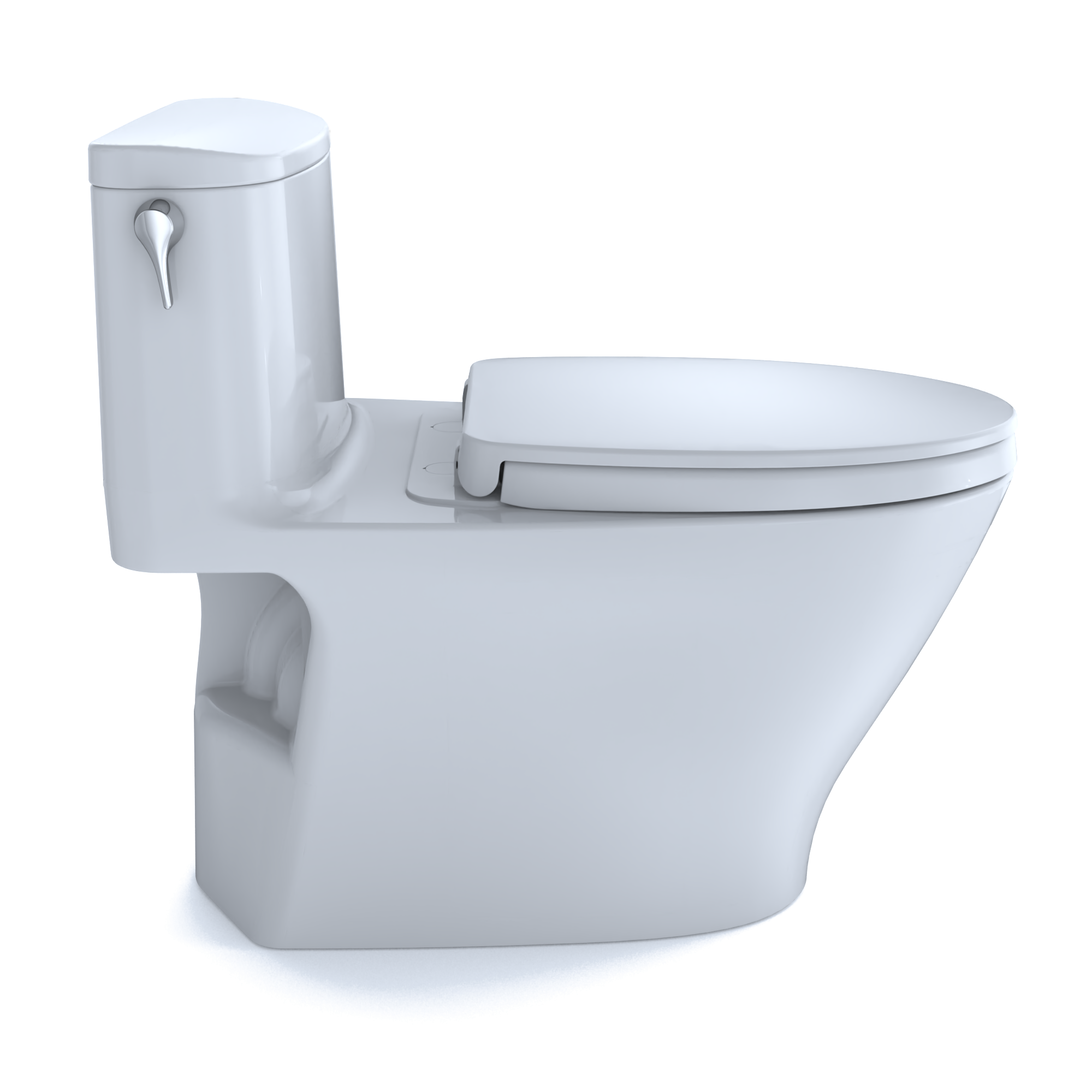 TOTO MS642124CEFG#01 Nexus One-Piece Elongated 1.28 Gpf Universal Height Toilet With Cefiontect And Ss124 Softclose Seat - Cotton White