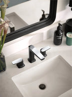 MOEN TS8002BLC Via  Two-Handle Bathroom Faucet In Matte Black/Chrome