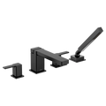 MOEN TS914BL 90 Degree Two-Handle High Arc Roman Tub Faucet Includes Hand Shower - Matte Black