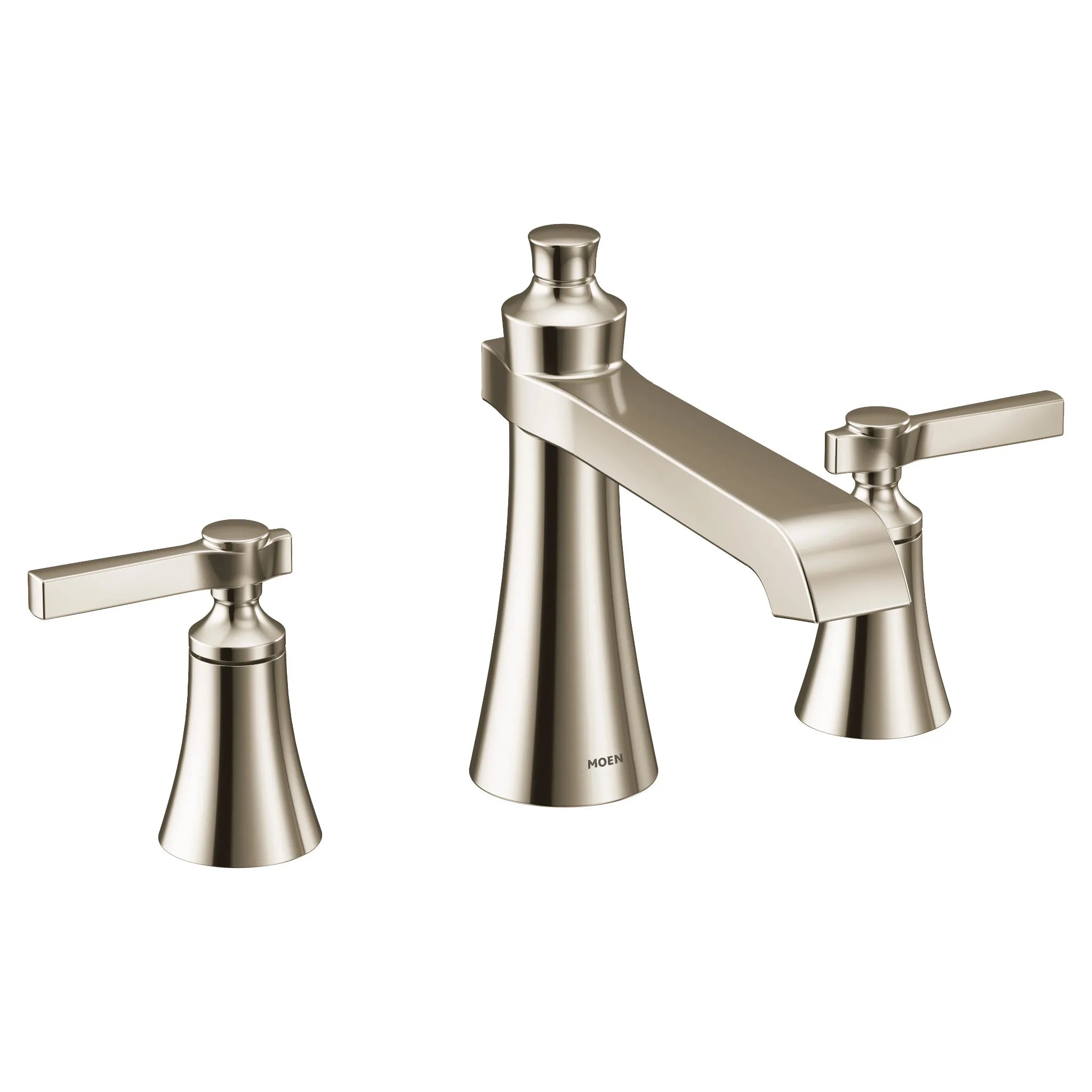 MOEN TS926NL Flara Two-Handle High Arc Roman Tub Faucet - Polished Nickel