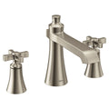 MOEN TS927BN Flara Two-Handle High Arc Roman Tub Faucet - Brushed Nickel