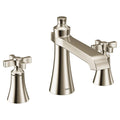 MOEN TS927NL Flara Two-Handle High Arc Roman Tub Faucet - Polished Nickel