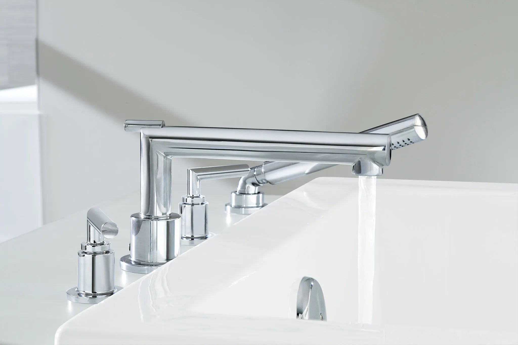 MOEN TS93004 Arris Two-Handle Diverter Roman Tub Faucet Including Handheld Shower - Chrome