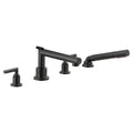 MOEN TS93004BL Arris Two-Handle Diverter Roman Tub Faucet Including Handheld Shower - Matte Black