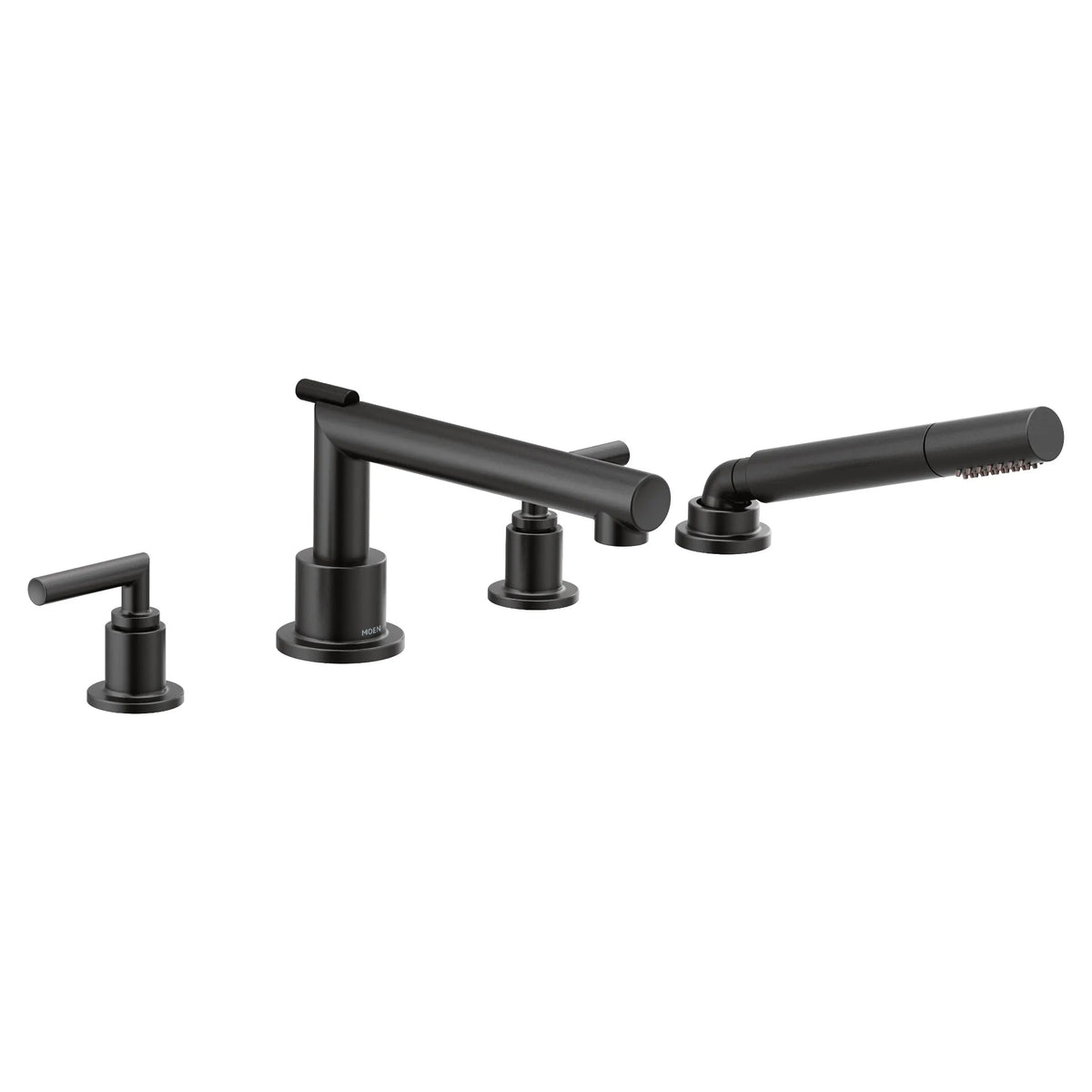 MOEN TS93004BL Arris Two-Handle Diverter Roman Tub Faucet Including Handheld Shower - Matte Black