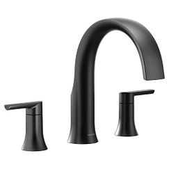 MOEN TS983BL Doux Two-Handle Roman Tub Faucet - Matte Black