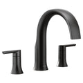 MOEN TS983BL Doux Two-Handle Non-Diverter Roman Tub Faucet - Matte Black