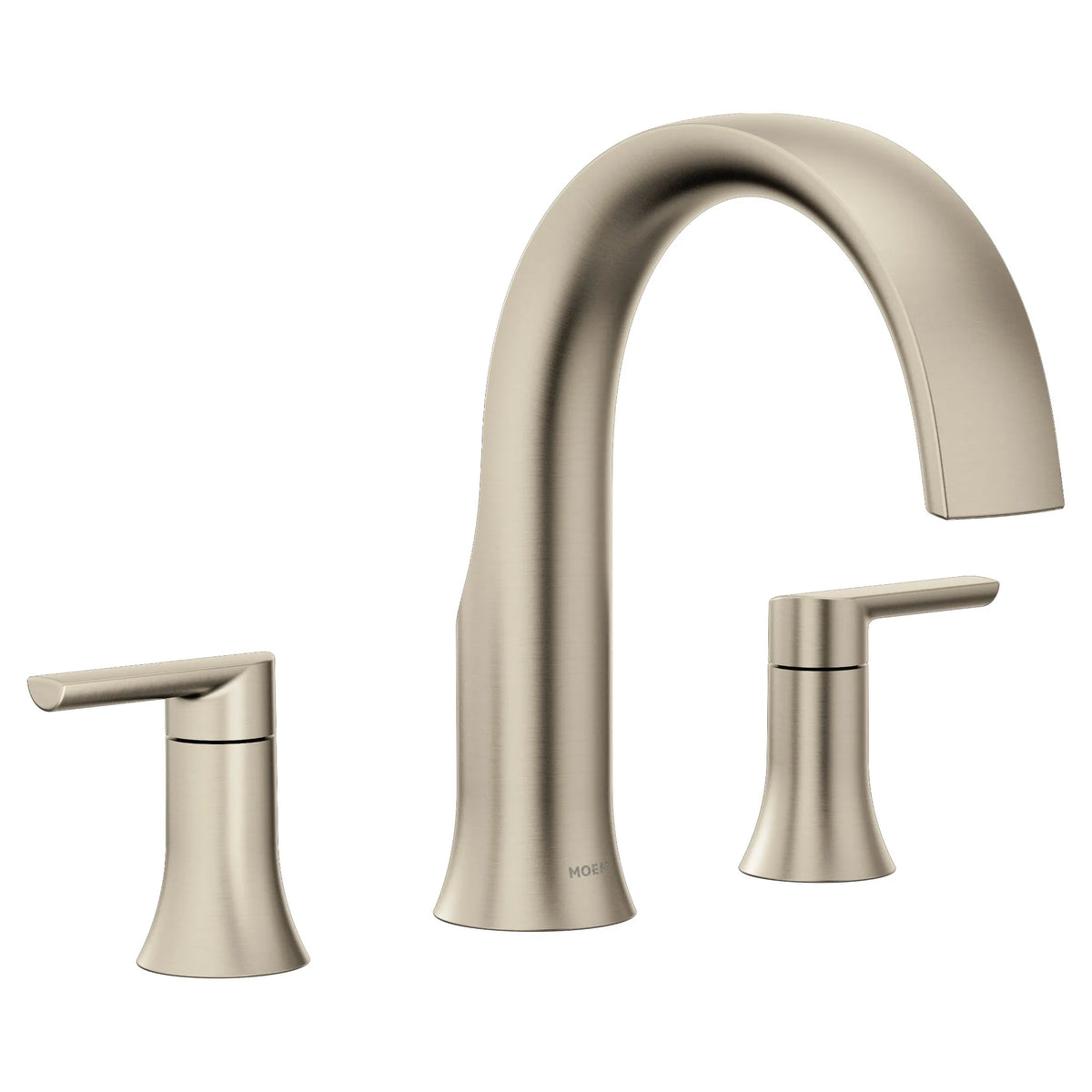 MOEN TS983BN Doux Two-Handle Non-Diverter Roman Tub Faucet - Brushed Nickel