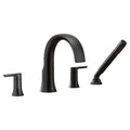 MOEN TS984BL Doux Two-Handle Non-Diverter Roman Tub Faucet - Matte Black
