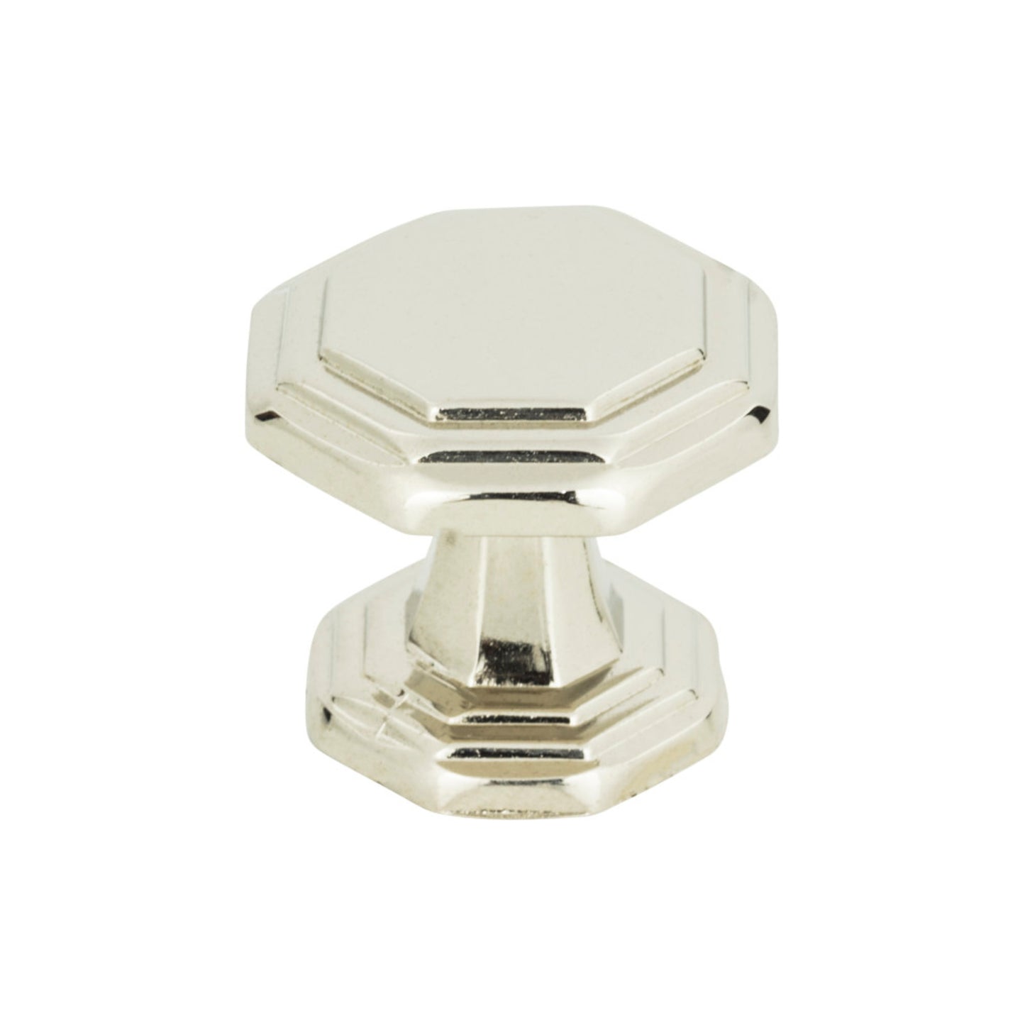 ATLAS 319-PN Dickinson 1 1/4" Length Geometric Knob - Polished Nickel