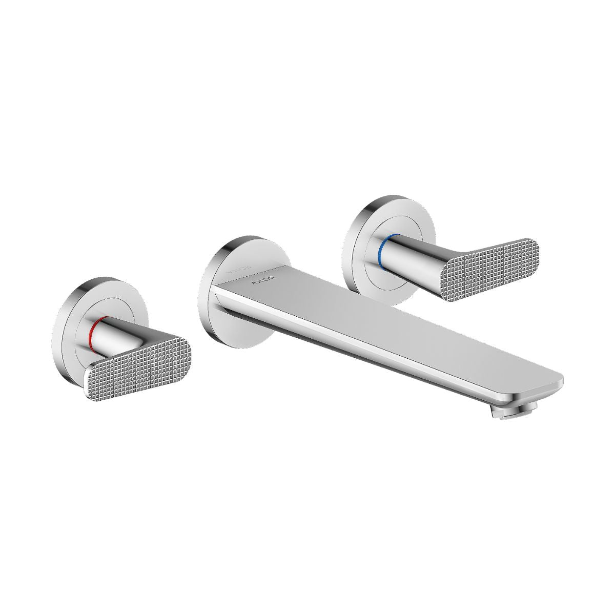 AXOR 49483001 Citterio C 3-Hole Wall-Mounted Tub Filler- Cubic Cut - Chrome