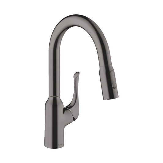 HANSGROHE 71844341 Allegro N Prep Kitchen Faucet, 2-Spray Pull-Down, 1.75 GPM in Brushed Black Chrome