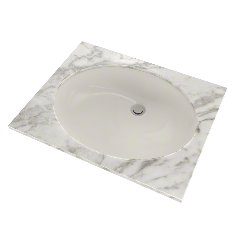 TOTO LT597G#11 Dantesca Oval Undermount Bathroom Sink With Cefiontect - Colonial White