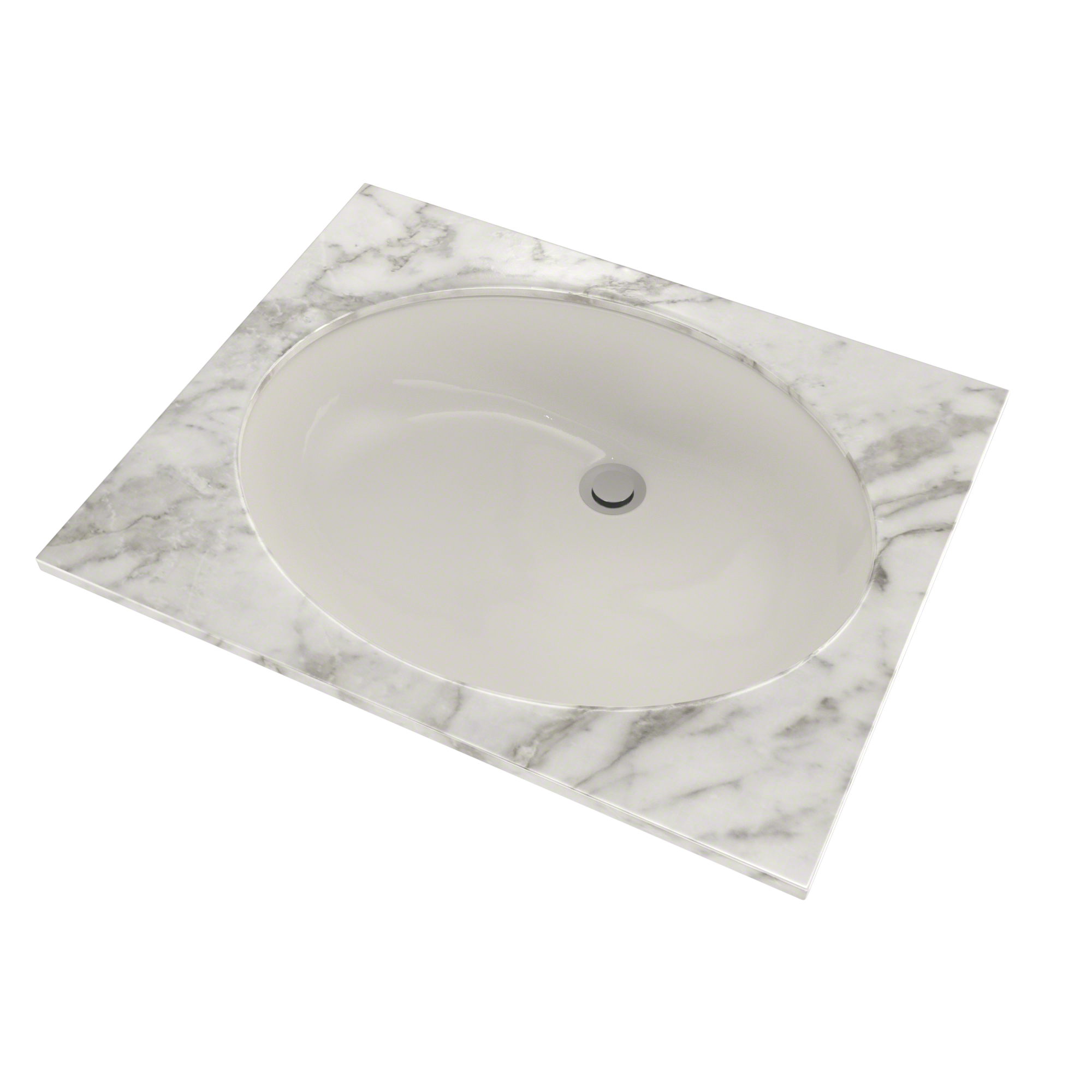 TOTO LT597G#11 Dantesca Oval Undermount Bathroom Sink With Cefiontect - Colonial White