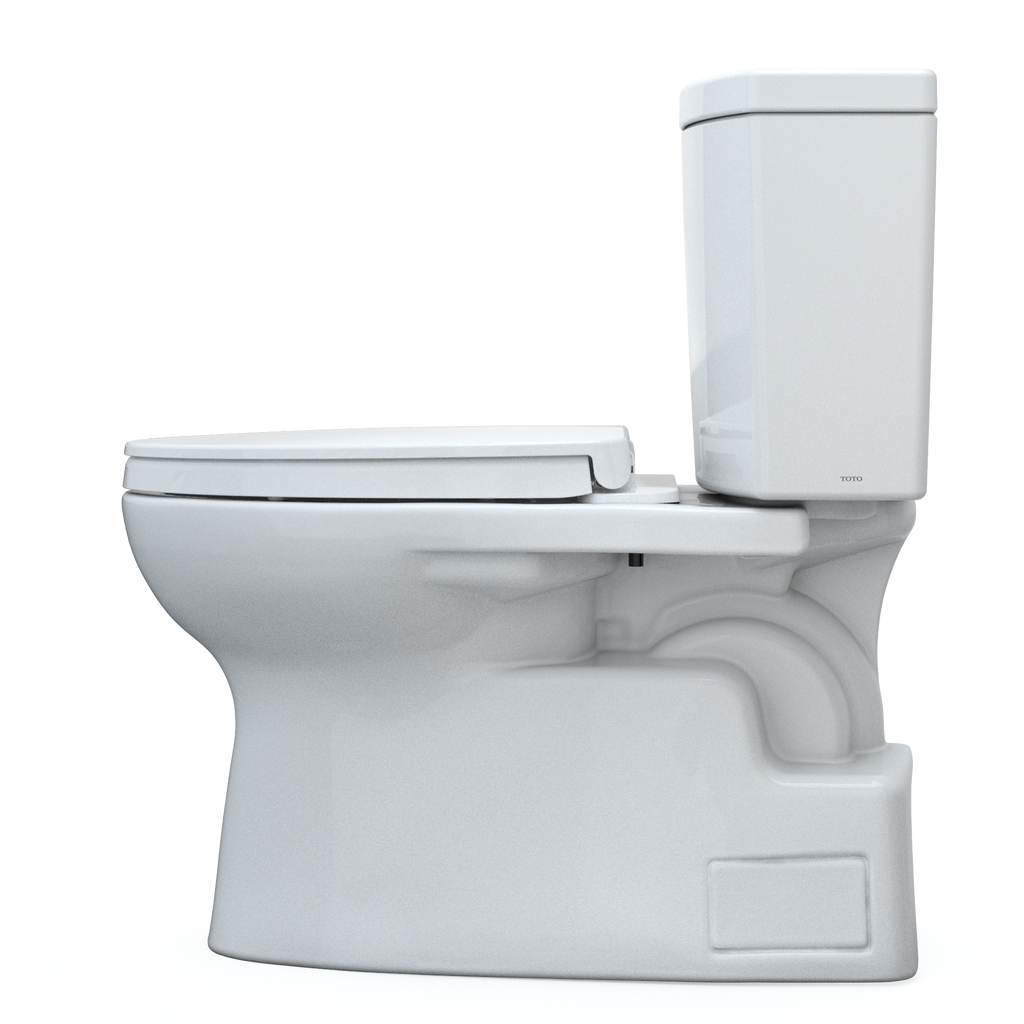 TOTO MS474124CUFG#01 Vespin Ii 1G Two-Piece Elongated 1.0 Gpf Universal Height Toilet With Cefiontect And Ss124 Softclose Seat - Cotton White
