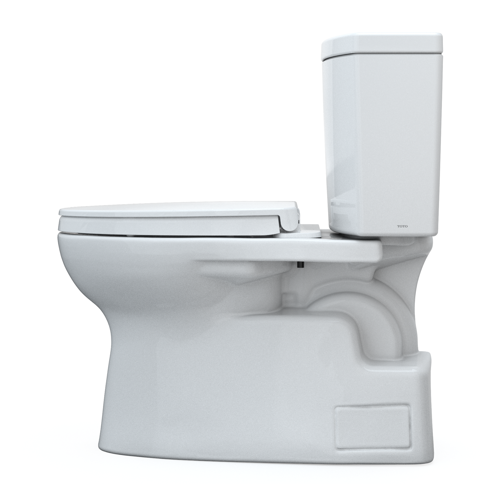 TOTO MS474124CUFG#01 Vespin Ii 1G Two-Piece Elongated 1.0 Gpf Universal Height Toilet With Cefiontect And Ss124 Softclose Seat - Cotton White