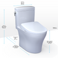 TOTO MW4364736CEMFGNA#01 WASHLET+ Aquia IV Cube Two-Piece Elongated Dual Flush 1.28 and 0.9 GPF Toilet with Auto Flush S7A Contemporary Bidet Seat , Cotton White