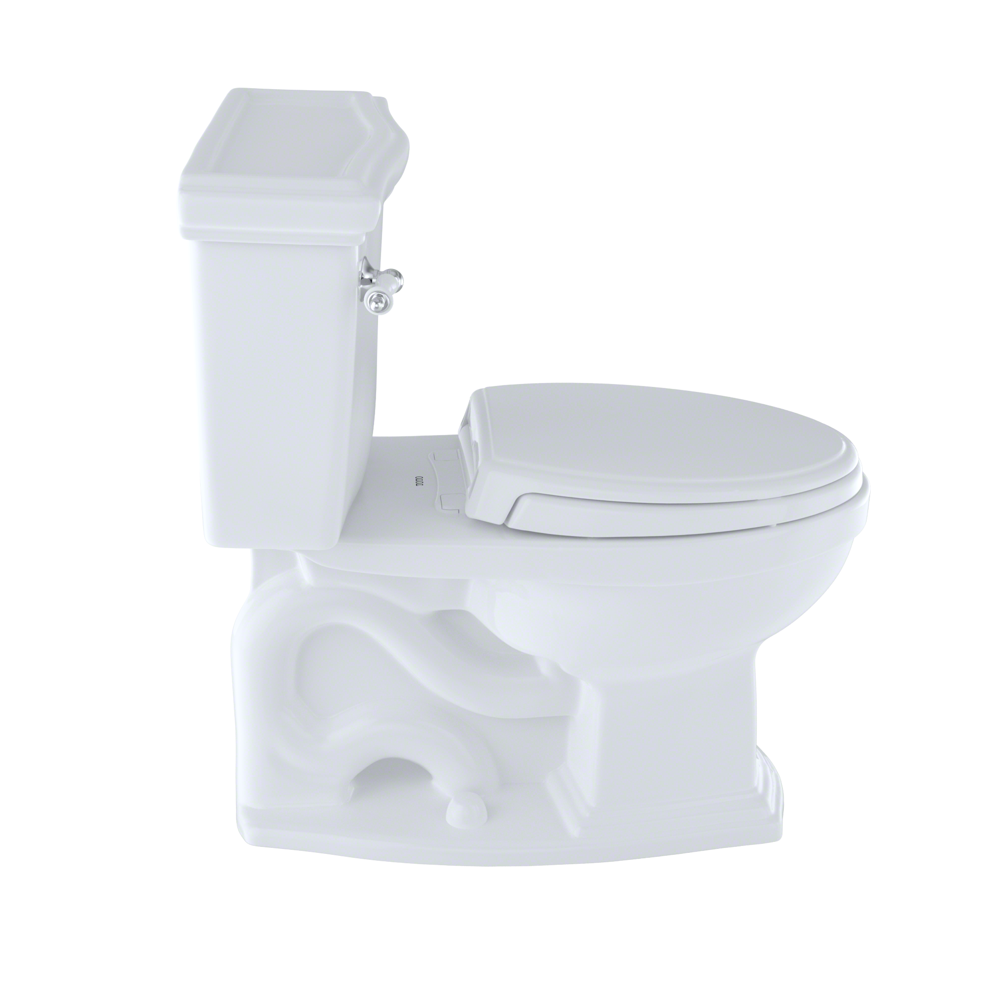 TOTO CST784EF#01 Eco Clayton Two-Piece Elongated 1.28 GPF Universal Height Toilet , Cotton White