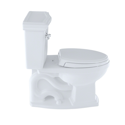 TOTO CST784EF#01 Eco Clayton Two-Piece Elongated 1.28 GPF Universal Height Toilet , Cotton White