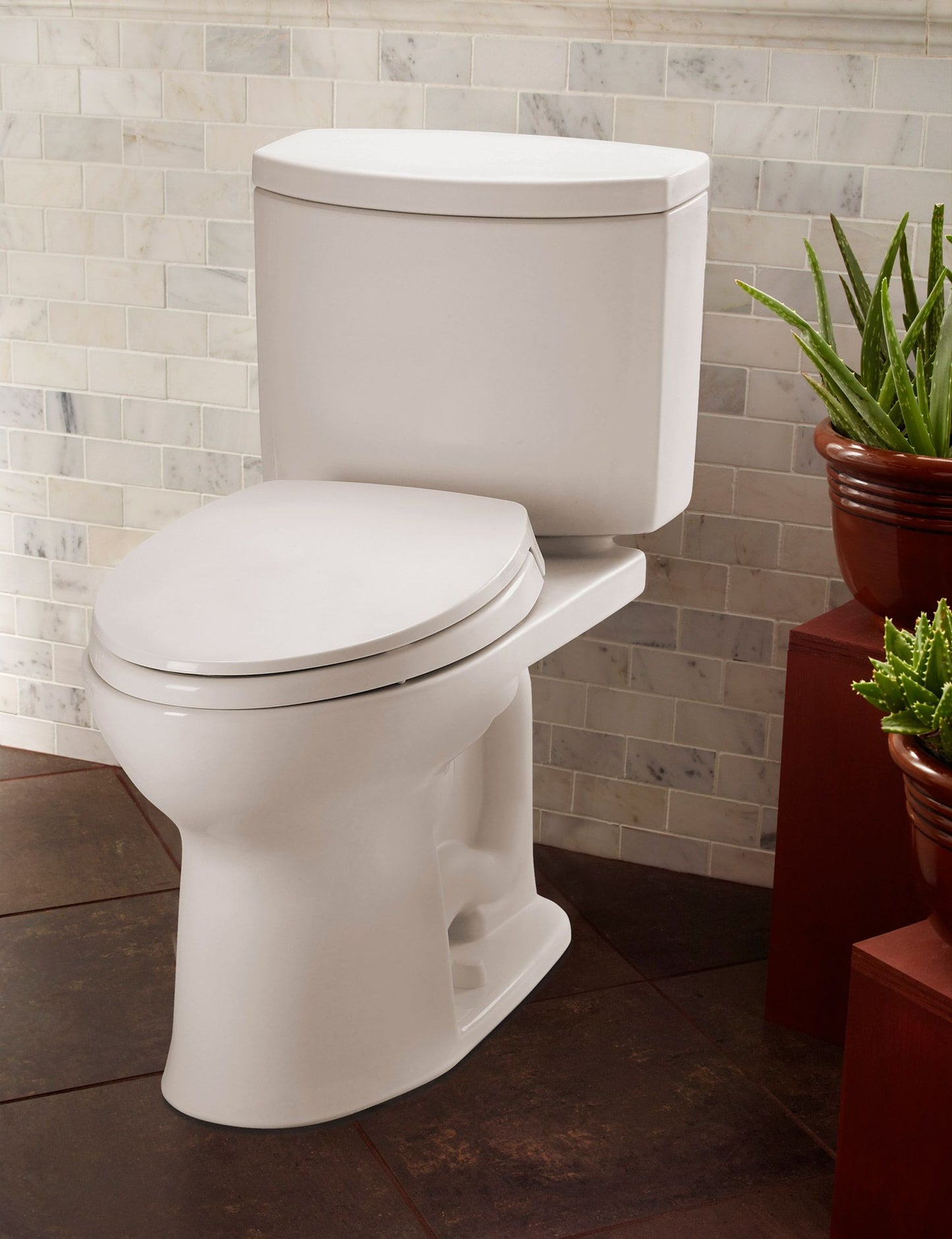 TOTO CST453CUFG#01 Drake Ii 1G Two-Piece Round 1.0 Gpf Universal Height Toilet With Cefiontect - Cotton White