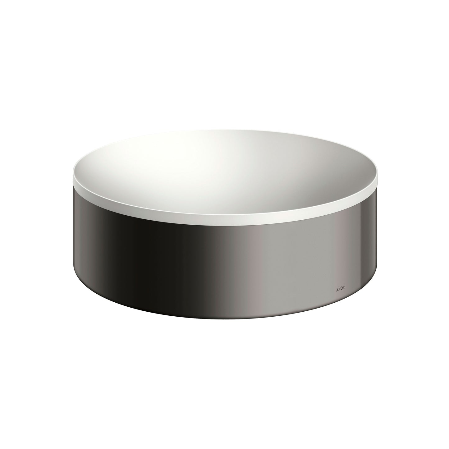 AXOR 42000330 Suite Sinks Round Sink without Overflow, 11 3/4" - Polished Black Chrome