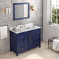 JEFFREY ALEXANDER VN2CAD-48-BL-NT 48" Hale Blue Cade Vanity - Hale Blue