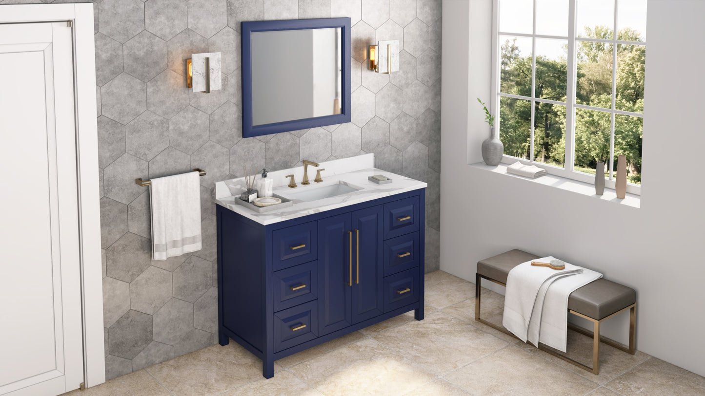 JEFFREY ALEXANDER VN2CAD-48-BL-NT 48" Hale Blue Cade Vanity - Hale Blue