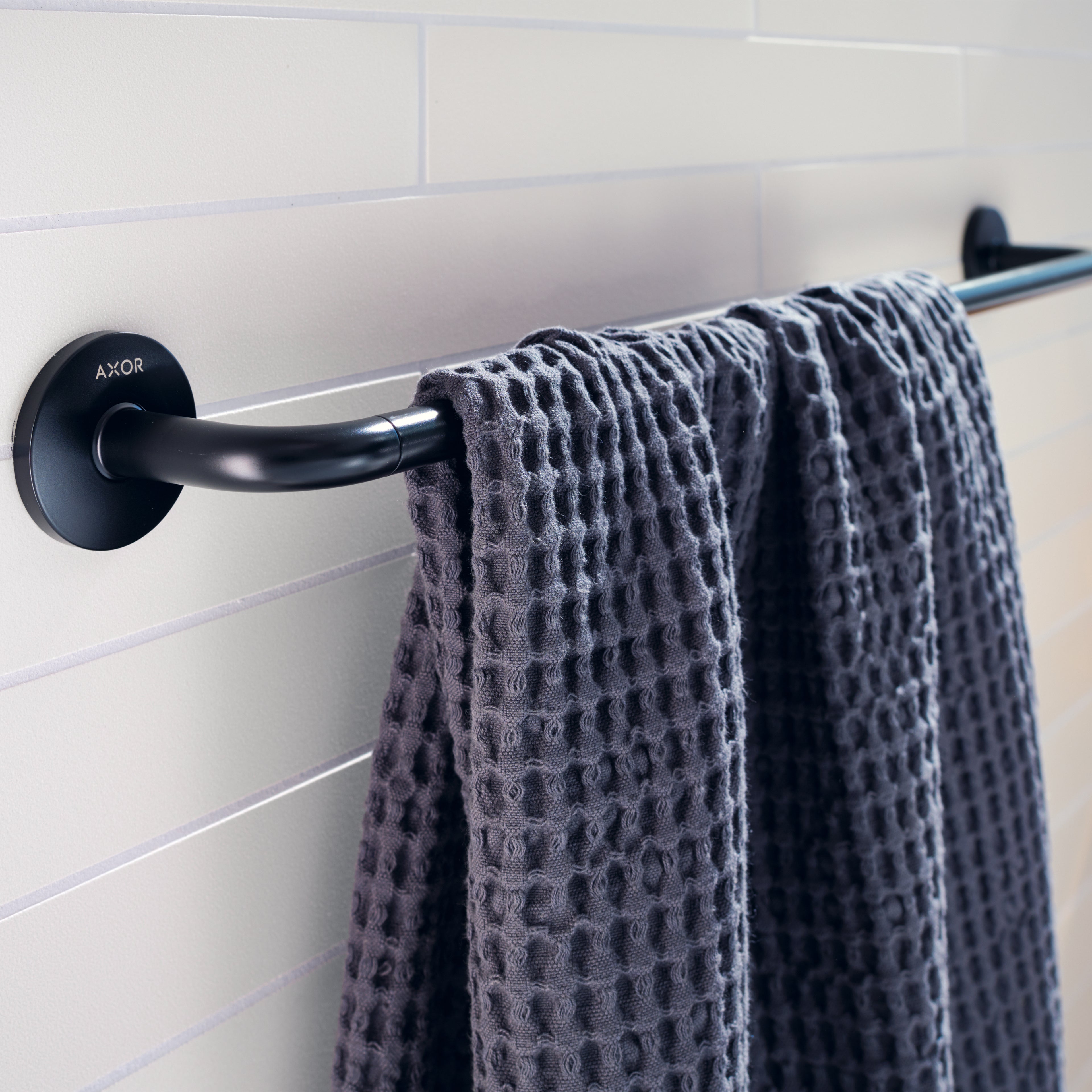 AXOR 42860670 Universal Circular Towel  Bar, 24" - Matte Black