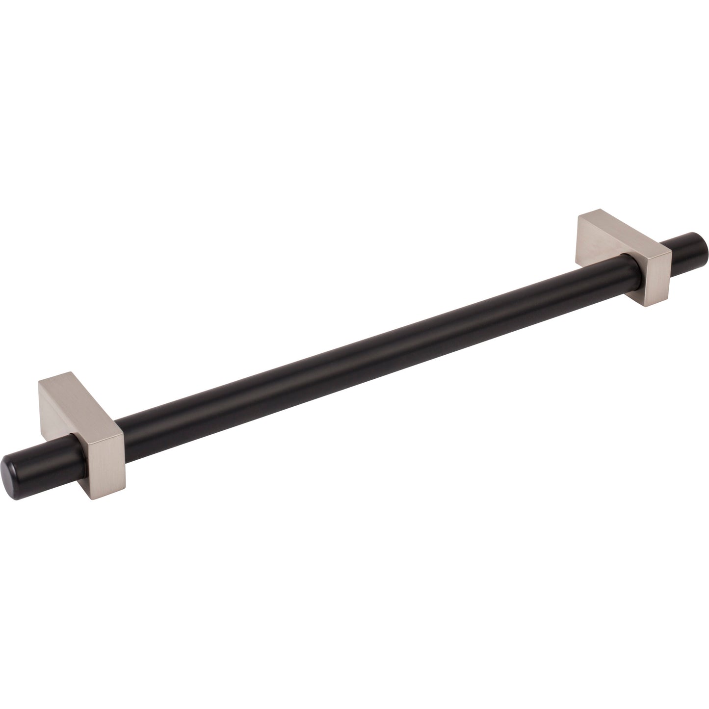 JEFFREY ALEXANDER 478-12MBSN Larkin 2 12" Center-to-Center Appliance Pull - Matte Black w/Satin Nickel