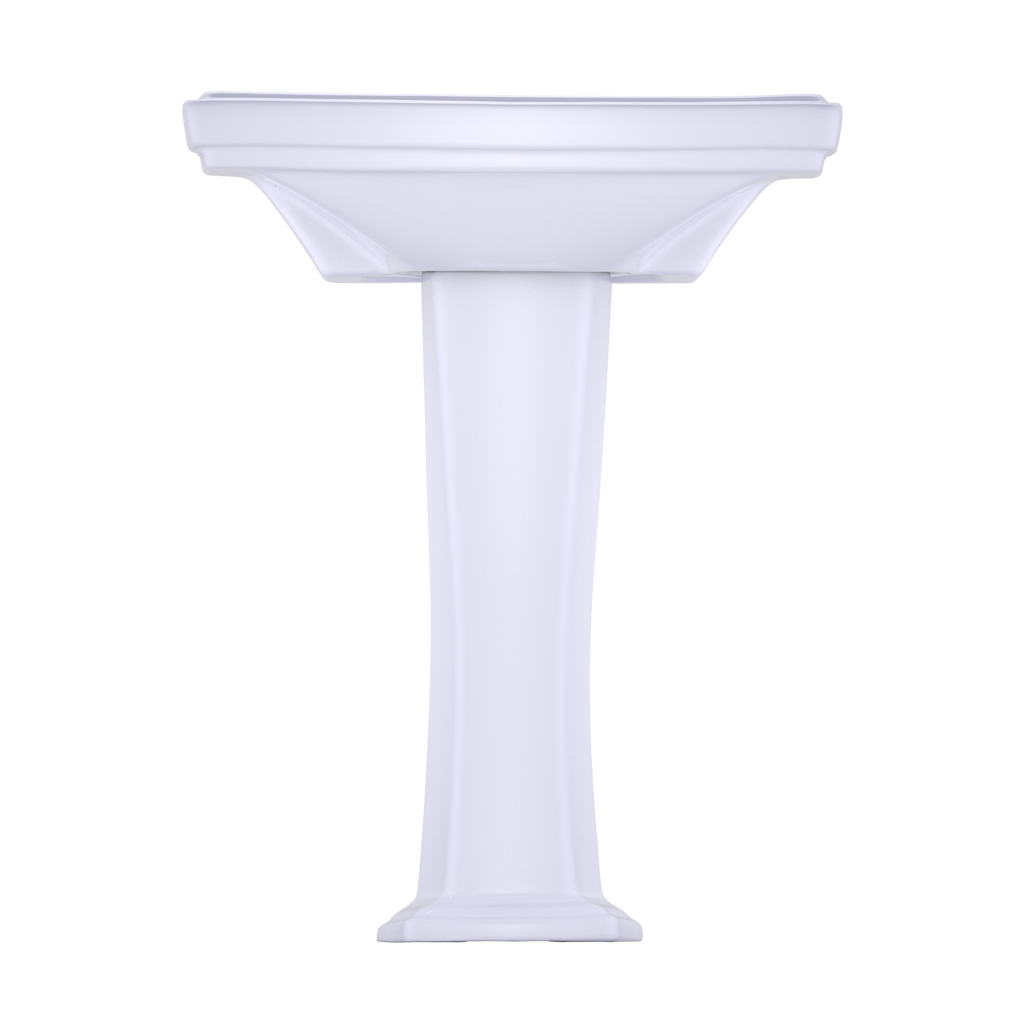 TOTO LPT780.8#01 Clayton Rectangular Pedestal Bathroom Sink for 8 Inch Center Faucets , Cotton White