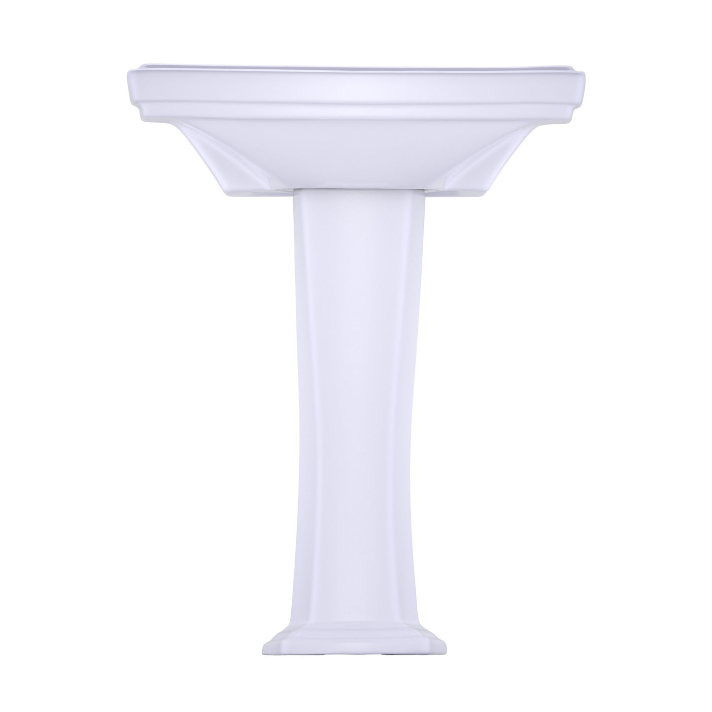 TOTO LPT780.8#01 Clayton Rectangular Pedestal Bathroom Sink for 8 Inch Center Faucets , Cotton White