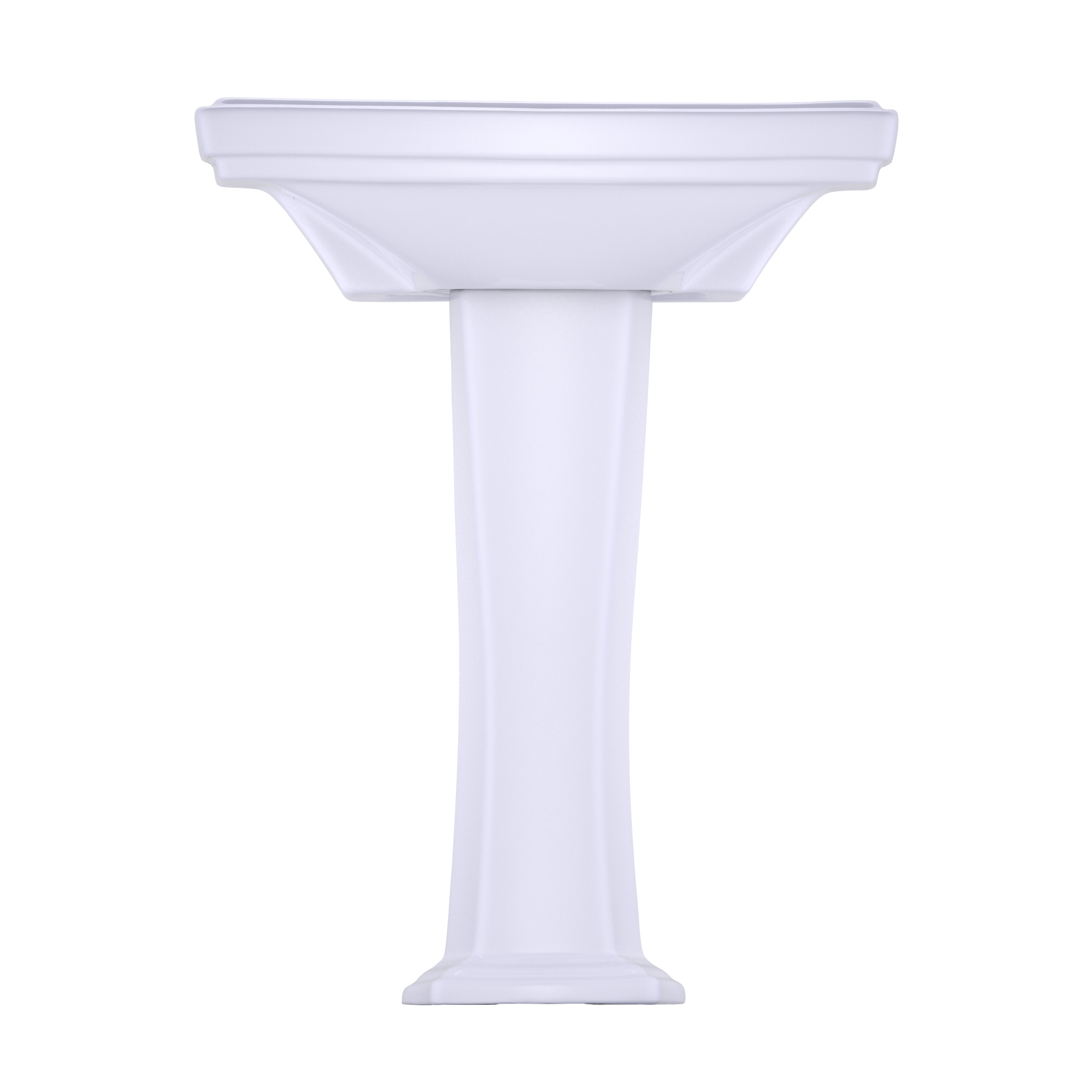 TOTO LPT780.8#01 Clayton Rectangular Pedestal Bathroom Sink for 8 Inch Center Faucets , Cotton White