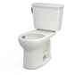 TOTO CST785CEFG#11 Drake Transitional Two-Piece Round 1.28 GPF Universal Height TORNADO FLUSH Toilet with CEFIONTECT , Colonial White