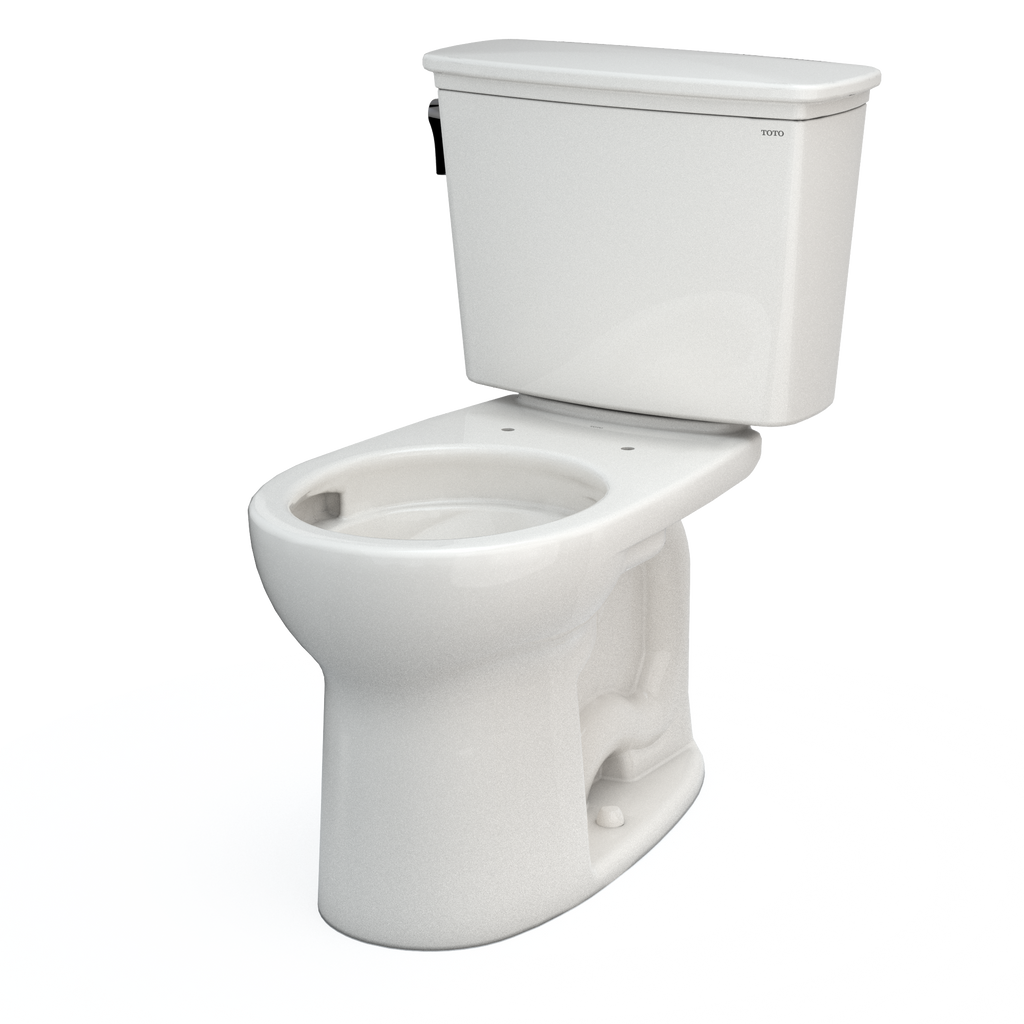 TOTO CST785CEFG#11 Drake Transitional Two-Piece Round 1.28 Gpf Universal Height Tornado Flush Toilet With Cefiontect - Colonial White