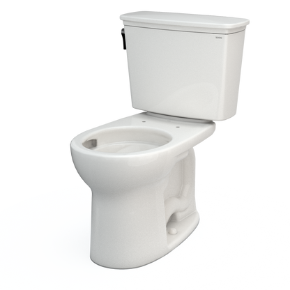 TOTO CST785CEFG#11 Drake Transitional Two-Piece Round 1.28 Gpf Universal Height Tornado Flush Toilet With Cefiontect - Colonial White