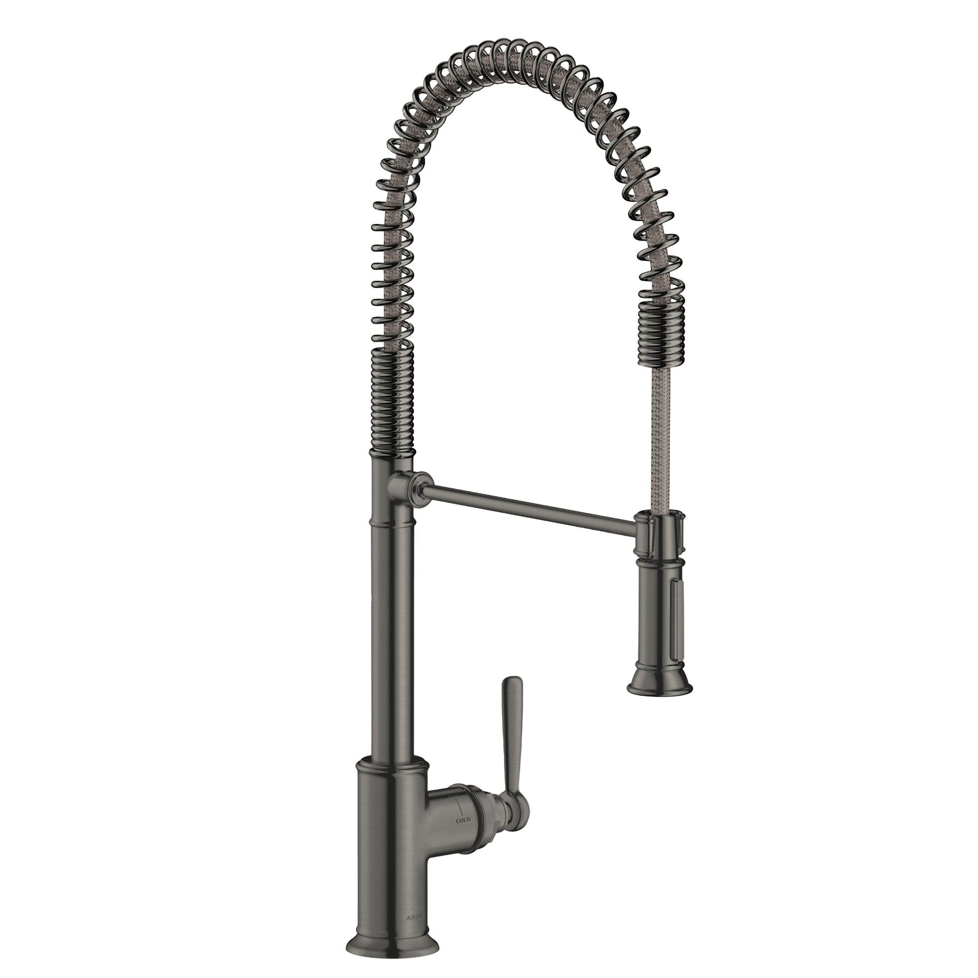 AXOR 16582341 Montreux Semi-Pro Kitchen Faucet 2-Spray, 1.75 GPM - Brushed Black Chrome