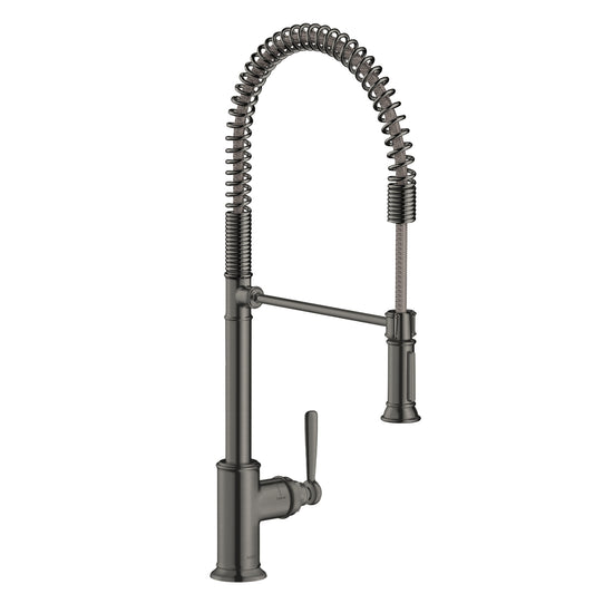AXOR 16582341 Montreux Semi-Pro Kitchen Faucet 2-Spray, 1.75 GPM - Brushed Black Chrome