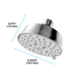 TOTO TBW03001U4#CP L Series 1.75 GPM Multifunction 4 inch Classic Round Showerhead , Polished Chrome