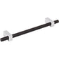 JEFFREY ALEXANDER 478-160MBPC Larkin 2 160 mm Center-to-Center Bar Pull - Matte Black w/Polished Chrome