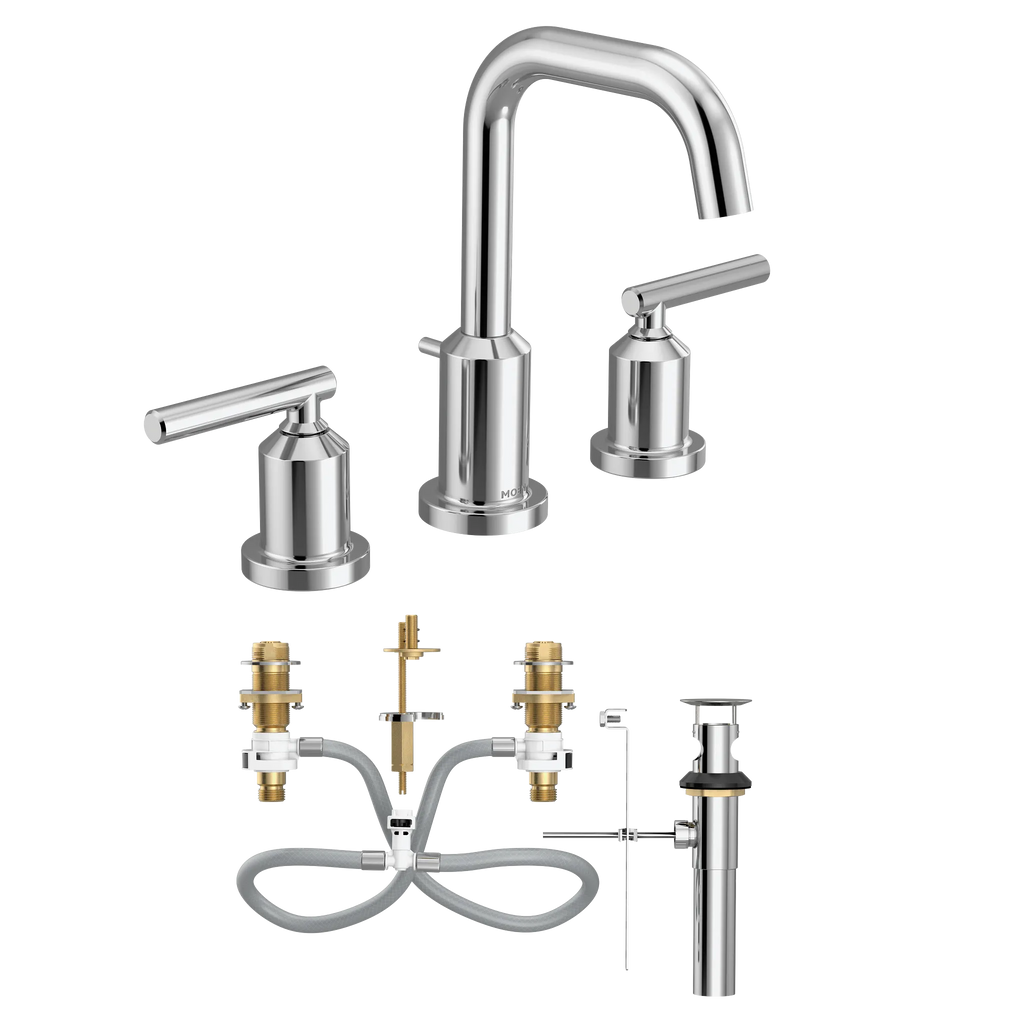 MOEN TV6142 Gibson Two-Handle Widespread Bathroom Sink Faucet - Chrome
