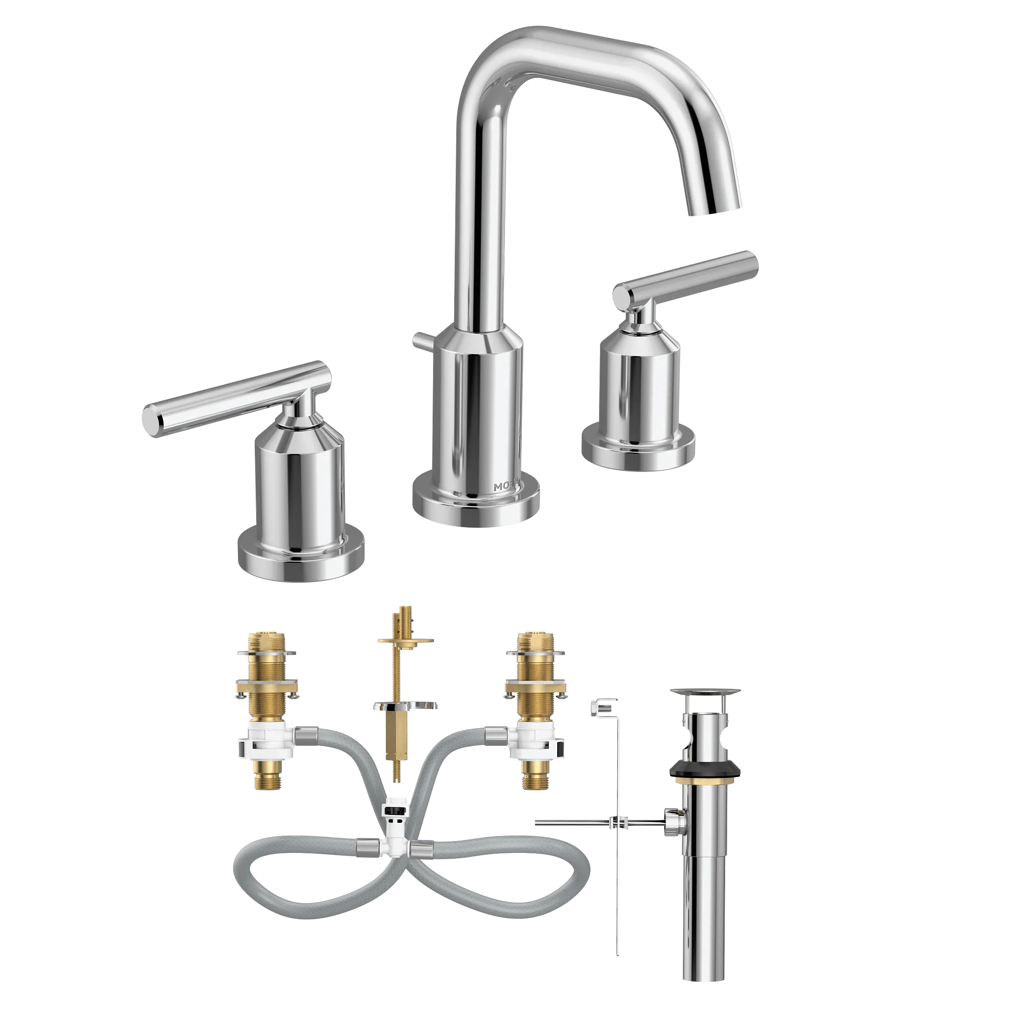 MOEN TV6142 Gibson Two-Handle Widespread Bathroom Sink Faucet - Chrome